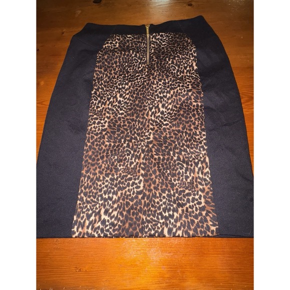 Michael‎ Kors Fitted Skirt Size 8 Cheetah Accent Sheath Style Chic Animal Print - Picture 8 of 8